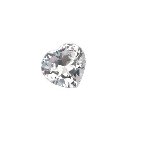 Diamant-Imitat aus kubischer Zirkonia (kZ), Herzschliff Ø 30mm
