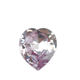Diamant-Imitat aus kubischer Zirkonia (kZ), Herzschliff Ø 50mm