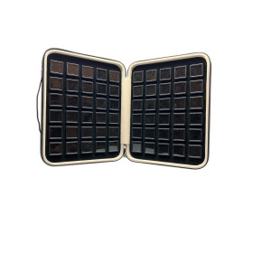 Etui mit 60 Edelsteindosen 3x3 - schwarz