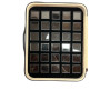 Elegante box imbottito con 60 scatoline 3x3 Nere