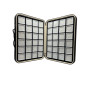 Elegante box imbottito con 48 scatoline 4x4 Bianche