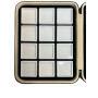 Etui mit 24 Klarsichtdosen 5x5 - weiss
