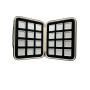Elegante box imbottito con 24 scatoline 4x4 Bianche