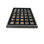 Vassoio con 35 scatoline 3x3cm Nere