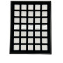 Tray with 35 boxes 3x3cm - white