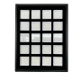 Tray with 20 boxes 4x4 - white