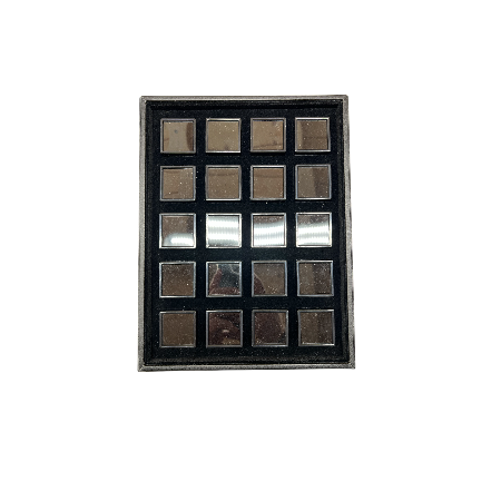 Etui mit 20 Klarsichtdosen 4x4 - schwarz