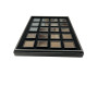 Vassoio con 20 scatoline 4x4 Nere