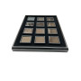 Vassoio con 12 scatoline 5x5 Nere