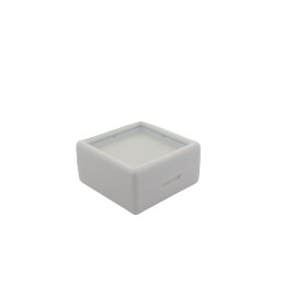 SCATOLINA IN PLASTICA BIANCA PORTA PIETRA 3X3
