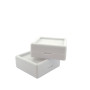 SCATOLINA BIANCA IN PLASTICA PORTA PIETRA 4X4