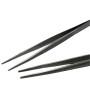 SET Pinzette INOX punta scanalata - 2pz