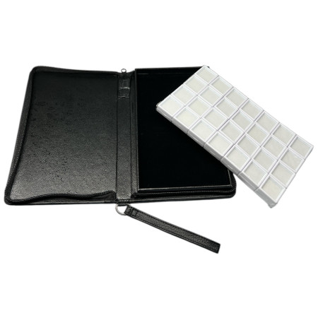 PORTABLE DISPLAY CASE with 28 boxes 3x3