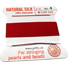 Red coral silk thread Griffin No. 4