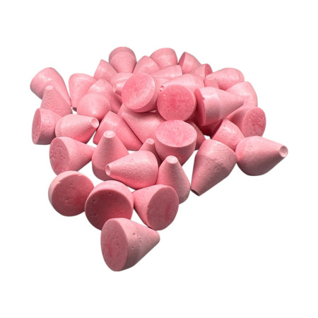 Pink urea resin abrasive 15mm - cone shape