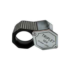 LENTE TRIPLETTA 10X GOMMATA ESAGONALE