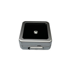 Metalldose 4X4x1.5 cm - matte silberne Farbe