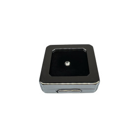 Metalldose 5.5X5.5x1.5 cm - glänzende silberne Farbe