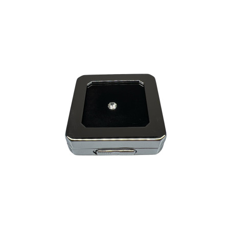 Metalldose 5.5X5.5x1.5 cm - glänzende silberne Farbe