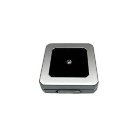 Edelsteindose 5.5X5.5x1.5 cm - matte silberne Farbe