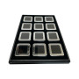 BOX 12 Scatoline Metallo 5.5X5.5x1.5 cm - Argento lucido