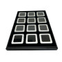 Tray with 12 boxes 5.5X5.5x1.5 cm - Matt Silver