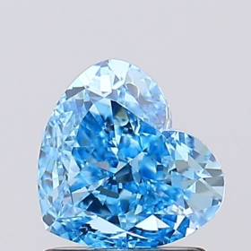 CVD Synthetischer Diamant / Herz-Schliff fancy blue
