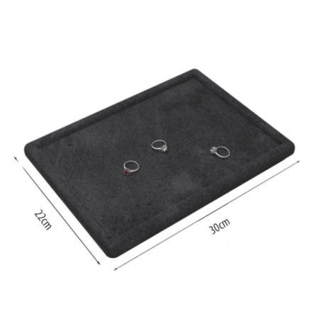 Samt-Displaytablett für Ringe – 30 × 22 cm