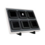 Elegantes Deluxe Holzdisplay mit 6 Edelsteindosen