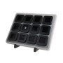 Elegantes Display mit 12 Metalldosen- mattschwarz
