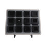 Elegantes Display mit 12 Metalldosen- mattschwarz