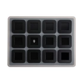 Deluxe Diamond Boxes in a Luxury Tray Set - 12 black boxes