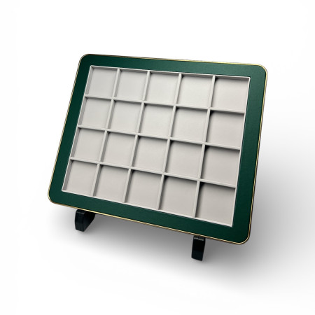 Espositore Premium con Cornice Dorata-Verde