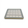 Premium Gem Display with Gold Frame - Grey