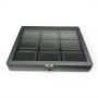 Diamond Boxes in a Luxurious Lockable Case with viewing window - black