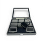 Elegante Espositore con chiusura e finestra 9 scatoline - BLACK