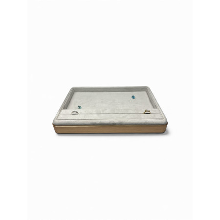 Velvet Display Tray with Gold Edge