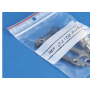 PLASTIC ZIP TOP BAGS 9x13 cm with three white strips