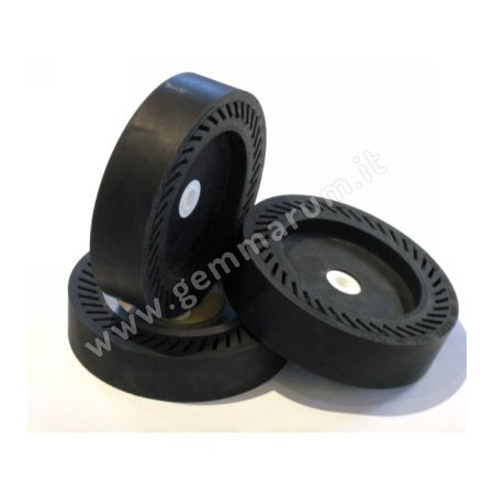 Expandable rubber drum for diamond grinding and polishing belts