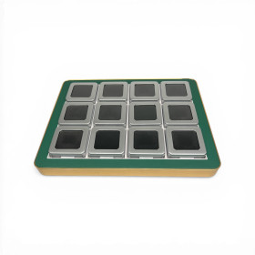 Premium Gem Display with Gold Frame - Green Complete display with 12 MATT SIVLER boxes