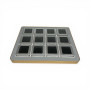 Premium Gem Display with Gold Frame - Grey complete with 12 MATT SILVER boxes