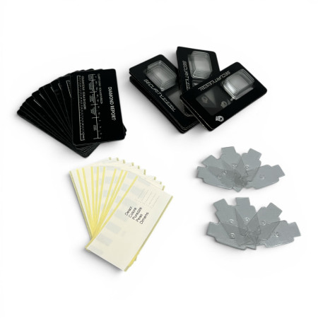 Security Seals for precious Stones - Starter Kit 10  - black Small 75x40mm