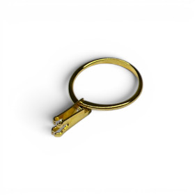 Goldener Steinhalterring für Steine ​​von 2.0 bis 5.0 ct