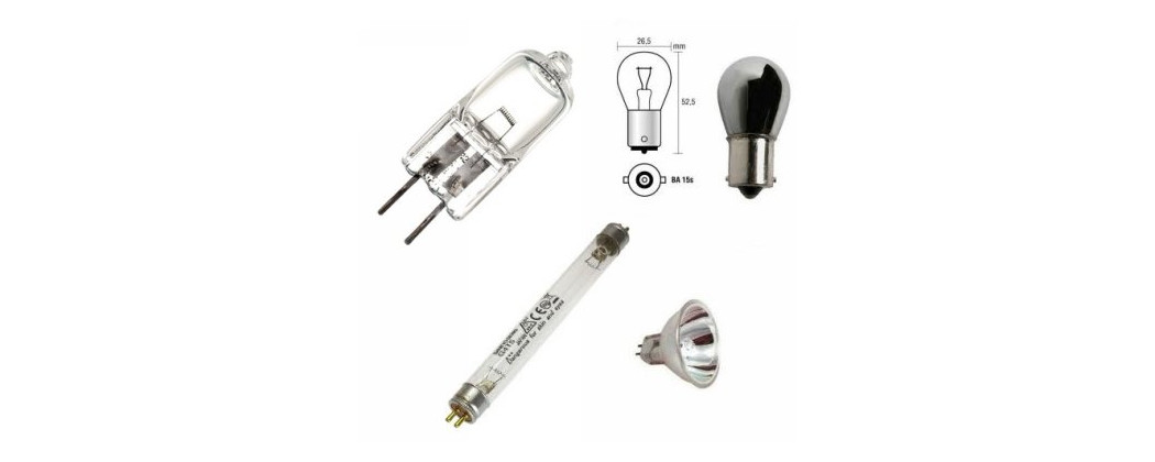Spare bulbs and tubes for microscopes
